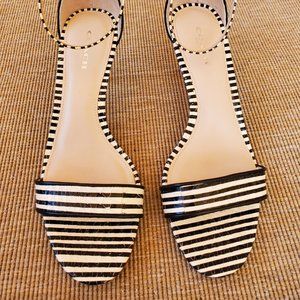 Coach heels - textured black and white leather